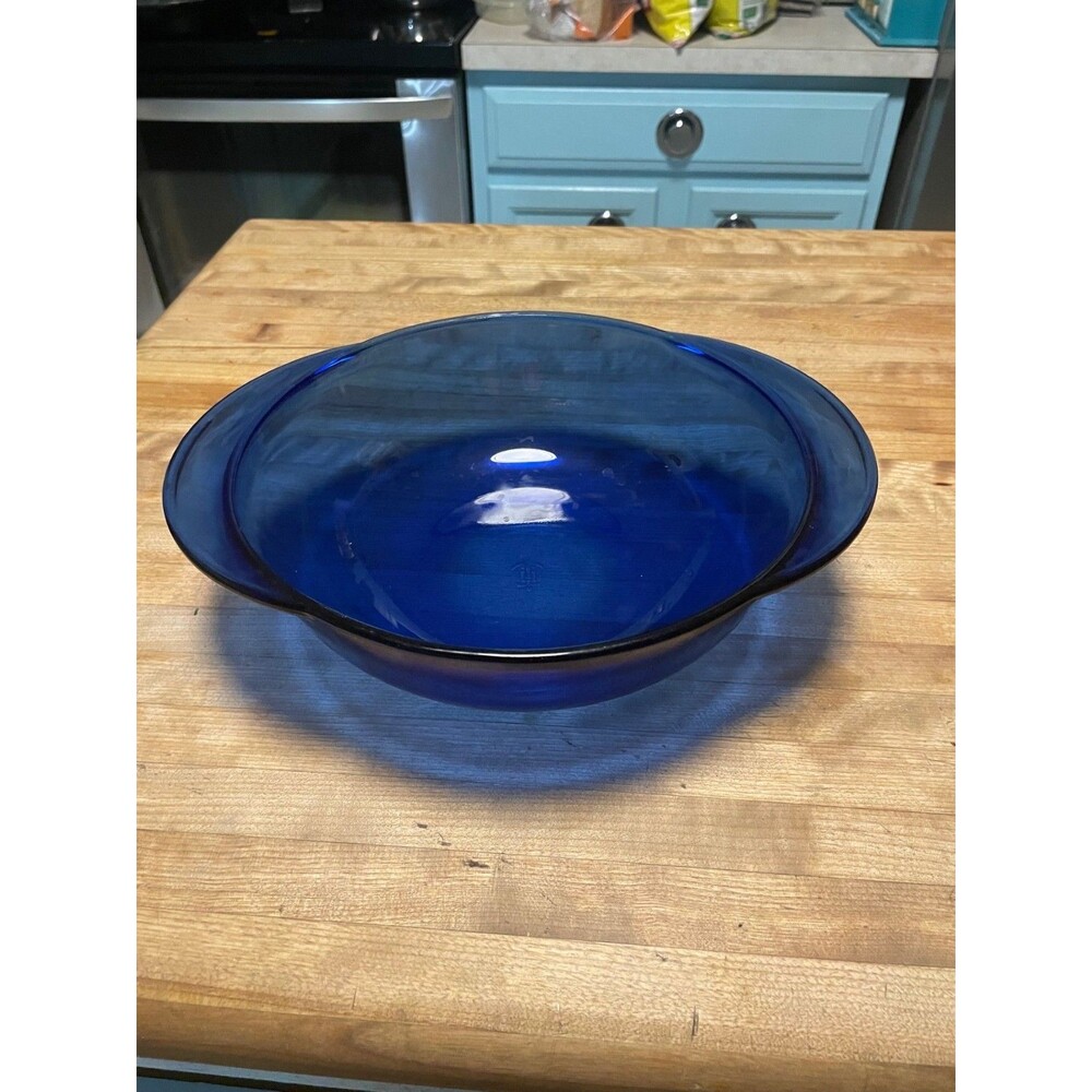 Vintage Anchor Hocking Cobalt Blue 2 Qt Casserole Dish